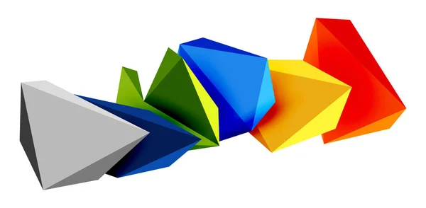 Low Poly Trojúhelník Designové Prvky — Stockový vektor