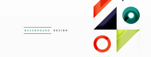 Triângulos Coloridos Círculos Fundo Abstrato Design Para Papel Parede Banner —  Vetores de Stock