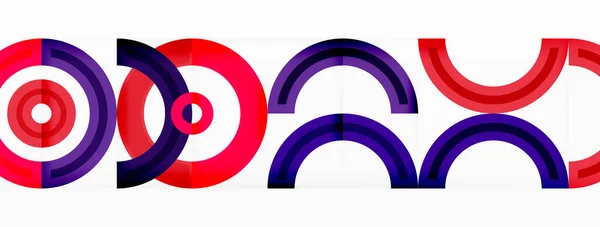 Les Cercles Sont Disposés Dans Fond Abstrait Motif Grille Disposent — Image vectorielle