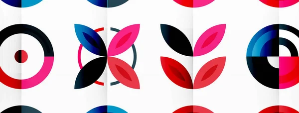 Красочные Круги Составе Сетки Абстрактный Фон Дизайн Обоев Баннер Фон — стоковый вектор
