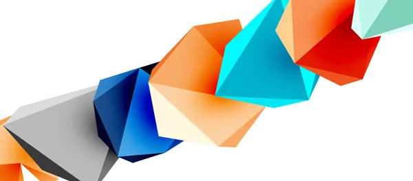 Low Poly Driehoek Ontwerp Elementen Voor Geometrische Concept Banner Achtergrond — Stockvector
