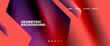 Abstract geometric landing page. Creative background for wallpaper, banner, background or web