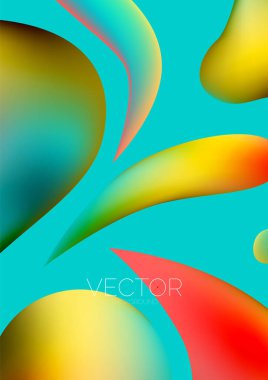 Fluid shapes vertical wallpaper background. Vector illustration for banner background or landing page