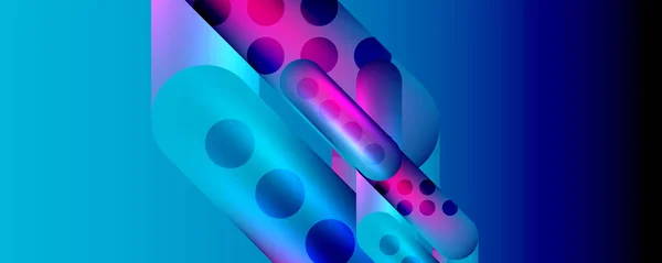 Shapes Lines Fluid Gradients Abstract Background Vector Illustration Wallpaper Banner — Vettoriale Stock