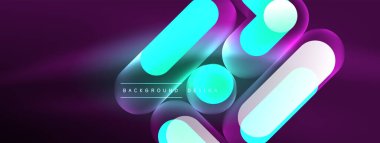 Neon dairesi soyut arkaplan. Duvar kağıdı, afiş, sunum, arkaplan şablonu