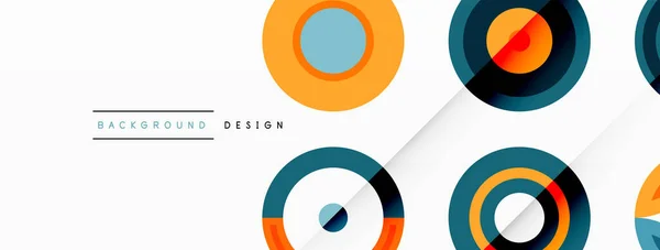 Fond Vectoriel Vibrant Accrocheur Doté Une Grille Cercles Colorés Disposés — Image vectorielle