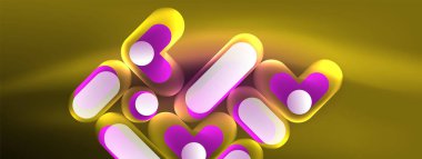 Neon dairesi soyut arkaplan. Duvar kağıdı, afiş, sunum, arkaplan şablonu