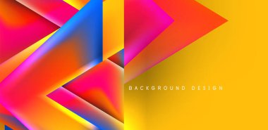 Renkli sıvı gradyanlı gelecekçi üçgen vektörü soyut arkaplan