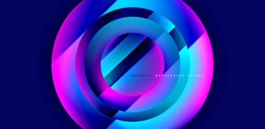 Parlak yüzeyi ve ışığı olan daireler ve gölge efektleri soyut arka plan. Kapaklar, şablonlar, el ilanları, afişler, broşürler, afişler için şablon