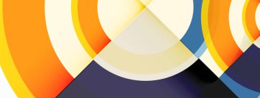 Gölgeler ile çevreler küçük geometrik bileşim soyut arkaplan