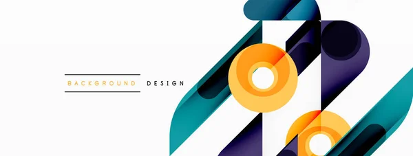 Färgglada Trianglar Och Cirklar Abstrakt Bakgrund Design För Tapeter Banner — Stock vektor
