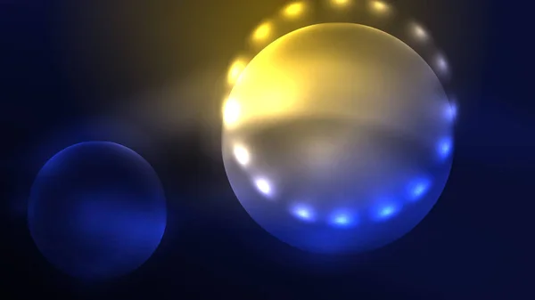 Κύκλοι Φωτεινά Εφέ Νέον Λαμπερό Φως Αφηρημένο Φόντο Ταπετσαρία Σχεδιασμό — Διανυσματικό Αρχείο