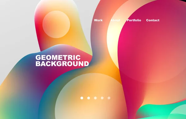 Abstract Liquid Background Your Landing Page Design Web Page Website — ストックベクタ