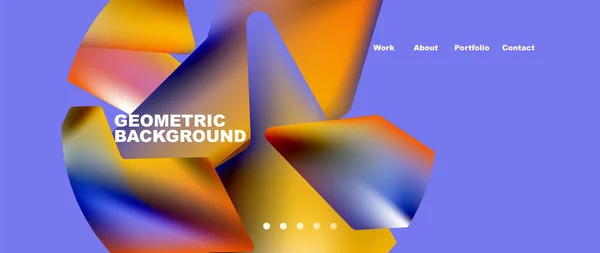 Abstract Geometric Landing Page Creative Background Wallpaper Banner Background Web — стоковый вектор
