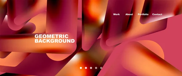 Colorful Geometric Background Landing Page Vector Illustration Wallpaper Banner Background — Vector de stock
