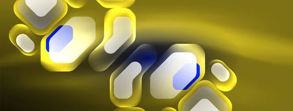 Светящиеся Неоновые Геометрические Элементы Абстрактного Фона Неоновое Световое Лазерное Шоу — стоковый вектор