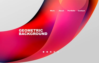 Abstract liquid background for your landing page design. Web page for website or mobile app wallpaper