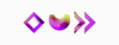 Dinamik bileşim, parlak geometrik şekiller soyut arkaplan. Duvar kağıdı, afiş, arkaplan veya iniş için moda tekno iş şablonu