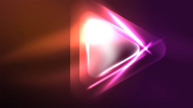 Karanlıkta ışık efektli tekno neon üçgenler