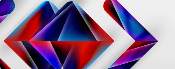 Triangle Fluid Color Gradient Abstract Background Vector Illustration Wallpaper Banner — Stockový vektor