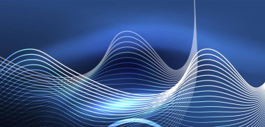 Neon lazer hatları, daire dalgaları soyut arkaplan. Neon ışığı ya da lazer gösterisi, elektrik akımı, güç hatları, tekno kuantum enerji dürtüsü, parlayan sihirli dinamik çizgiler.