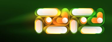 Neon dairesi soyut arkaplan. Duvar kağıdı, afiş, sunum, arkaplan şablonu