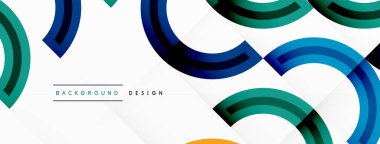 Renkli çember soyut arkaplan. Duvar kağıdı, afiş, sunum, arkaplan şablonu