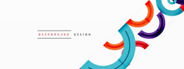 Çemberler, ızgara desenli soyut bir arka planda düzenlenir ve çeşitli renklerin gölgeleri de dahil olmak üzere farklı renk aralıklarına sahiptir. Duvar kağıdı, afiş, sunum, arkaplan şablonu