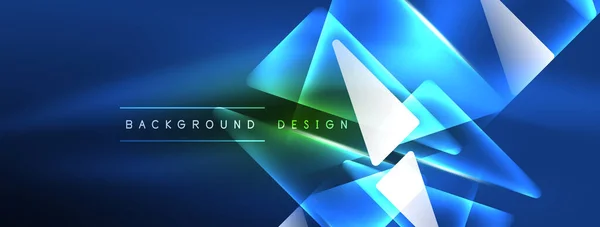 Vibrant Geometric Neon Shiny Line Background Bold Stunning Display Shapes — Stock Vector