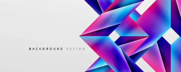 Triangle Fluid Color Gradient Abstract Background Vector Illustration Wallpaper Banner — Stock Vector