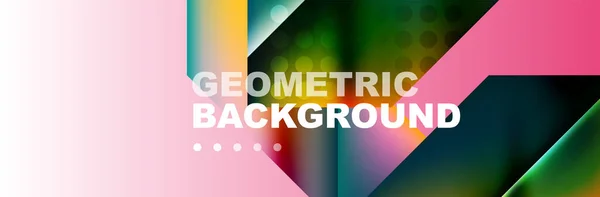 Abstract Background Geometric Shapes Composition Light Shadow Effects Vector Illustrations — Stock Vector