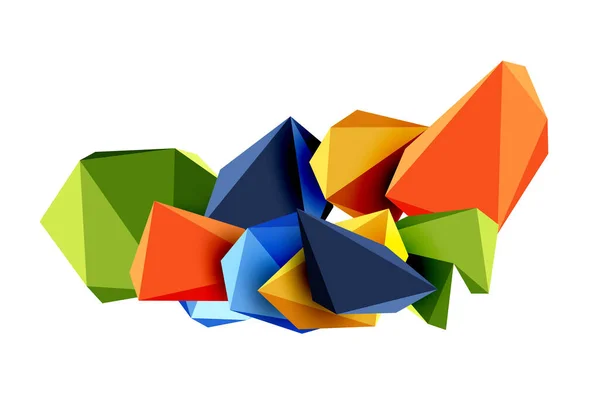 Stílusos Modern Absztrakt Háttér Geometrikus Alakzatokkal Alacsony Poli Háromszögekből Építve — Stock Vector