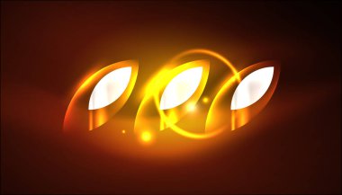 Soyut arka plan vektörü neon parlayan geometrik elementler. Duvar kağıdı, afiş, arkaplan, iniş sayfası, duvar resimleri, davetiyeler, posterler için yüksek teknoloji tasarımı