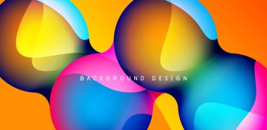 Spheres and circles abstract background, trendy colorful design. Vector Illustration For Wallpaper, Banner, Background, Card, Book Illustration, landing page