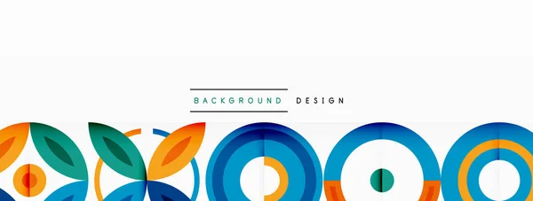 Círculo Colorido Fundo Abstrato Modelo Para Papel Parede Banner Apresentação — Vetor de Stock