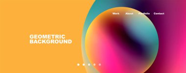 Round shapes and circles geometric abstract background. Vector Illustration For Wallpaper, Banner, Background, Card, Book Illustration, landing page