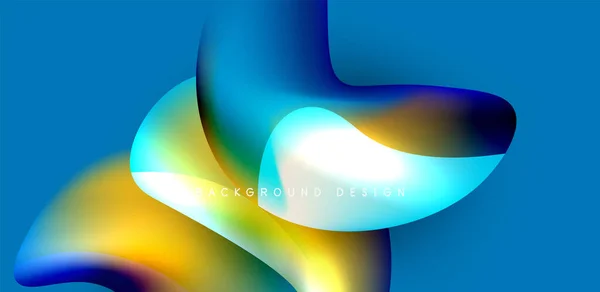流体色の美しい液体の形抽象的な背景 — ストックベクタ