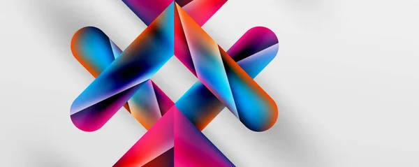 Triangle Fluid Color Gradient Abstract Background Vector Illustration Wallpaper Banner — Image vectorielle