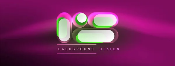 Neon Circle Abstract Background Template Wallpaper Banner Presentation Background — Stock Vector