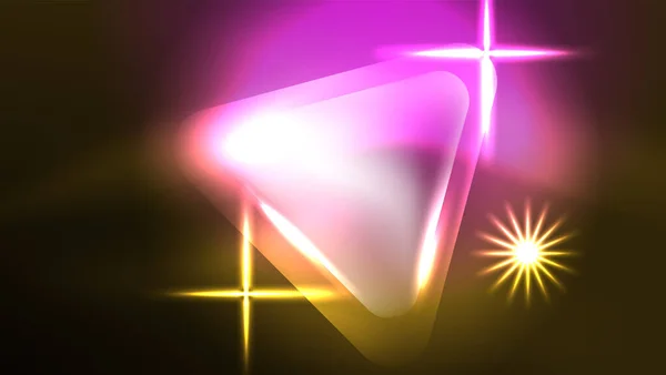 Digitale Neon Abstrakten Hintergrund Dreiecke Und Lichter Geometrische Design Vorlage — Stockvektor