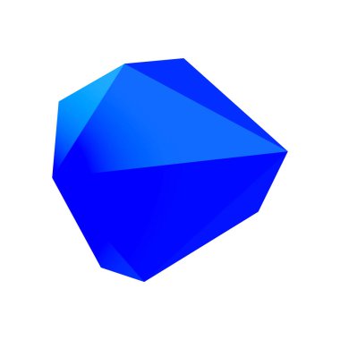 Soyut düşük polyester taş tasarımı. Geometrik 3d vektör tasarım ögesi