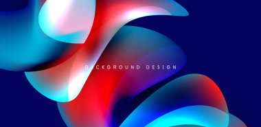 Soyut arkaplan renklerine sahip güzel sıvı şekiller