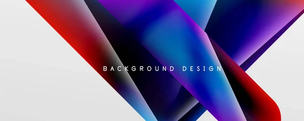 Triangle Fluid Color Gradient Abstract Background Vector Illustration Wallpaper Banner — Vettoriale Stock
