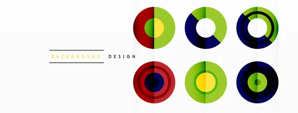 Fondo Llamativo Círculos Coloridos Igual Tamaño Dispuestos Patrón Abstracto Círculo — Archivo Imágenes Vectoriales