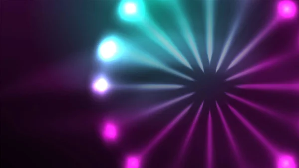 Cirkels Met Heldere Neon Glanzend Licht Effecten Abstracte Achtergrond Behang — Stockvector