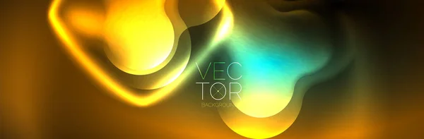 Magic Neon Glowing Lights Abstract Background Wallpaper Design Vector Illustration — Stok Vektör