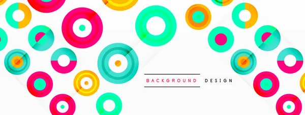 Colorful Circles Abstract Background Tech Design Wallpaper Banner Background Landing — Stock Vector