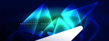 Geometrik arkaplanı hackleyen neon ışıkları, sanal gerçeklik veya yapay zeka konsepti, duvar kağıdı, pankart, sunum, arkaplan için siber punk geometrik şablon