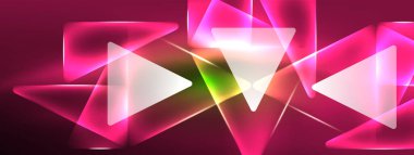 Canlı Geometrik Neon Parlak Hat Arkaplanı. Biçimlerin, Satırların, Renklerin ve Parıltının Cesur ve Çarpıcı Gösterimi, Gelecekçi Modern Tasarımlar İçin Mükemmel, Yüksek Teknolojik Sunumlar, Teknoloji Web Sayfaları
