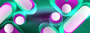 Neon dairesi soyut arkaplan. Duvar kağıdı, afiş, sunum, arkaplan şablonu